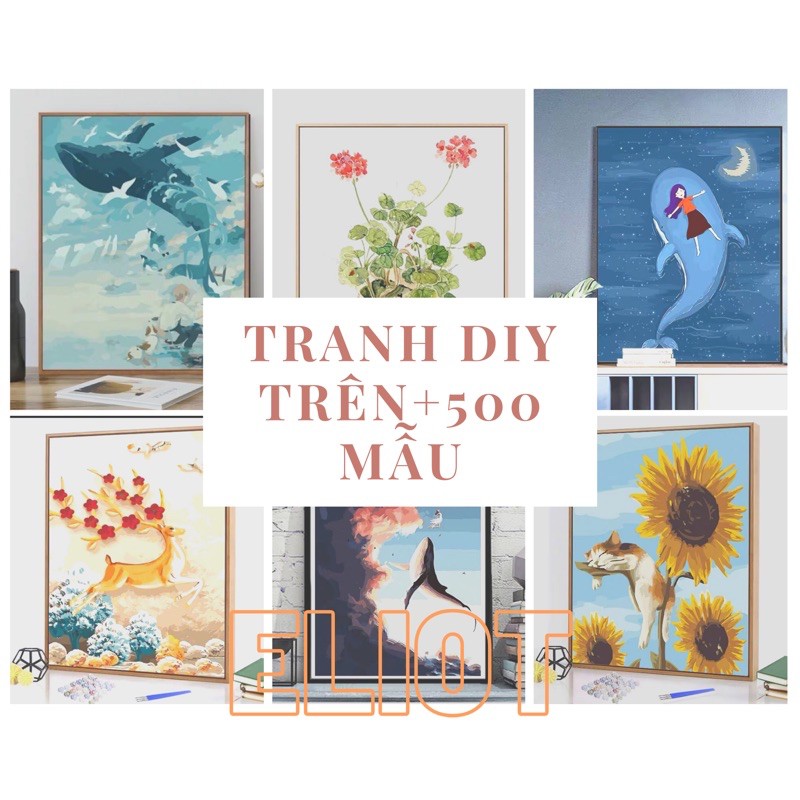 [ LINK HÀNG SẴN 2] Tranh sơn dầu số hoá DIY/ tranh tô màu theo số đã căng khung kích thước 40x50 | BigBuy360 - bigbuy360.vn