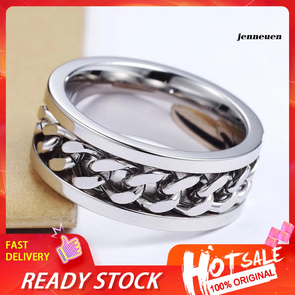 Nhẫn Mở Nắp Chai Bia Phối Dây Xích Xoay Bằng Chất Liệu Thép Không Gỉ