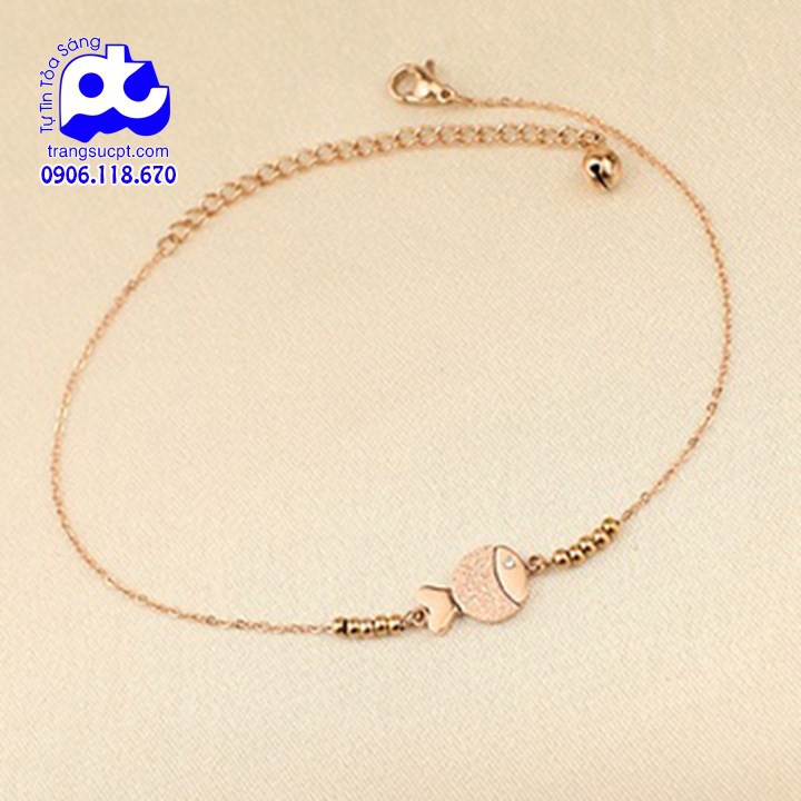 Lắc chân nữ titan cao cấp sang trọng phong cách hàn quốc cao cấp không đen - BB_LC_41