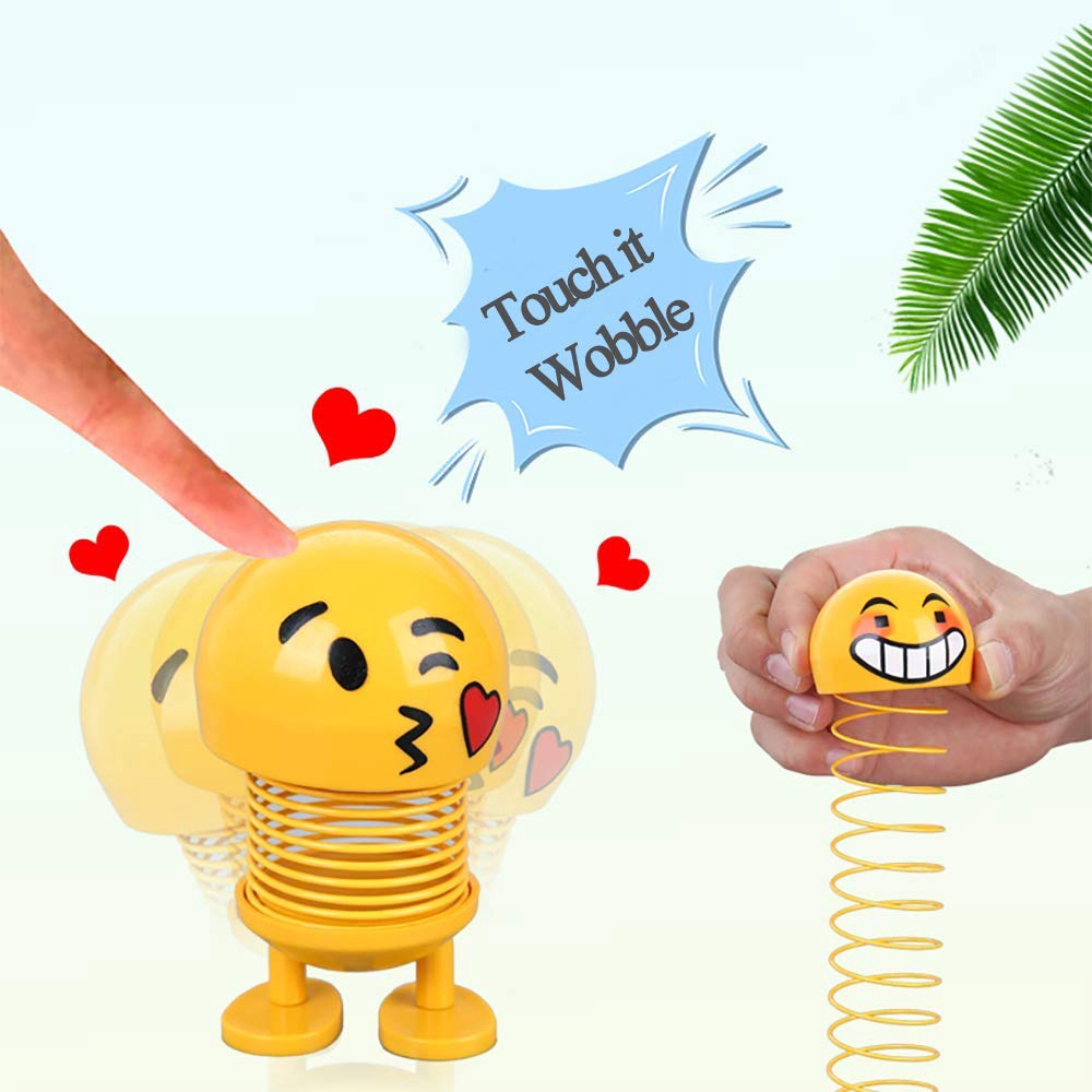 [Mới] Đồ Chơi Búp Bê Đầu Lắc Hình Biểu Tượng Cảm Xúc Vui Nhộn Mới Lạ Cho Xe Hơi