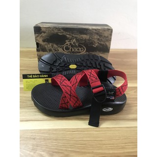 Dép Chaco Uniex màu đỏ vân đen