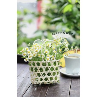 Giỏ hoa mini trang trí, decor