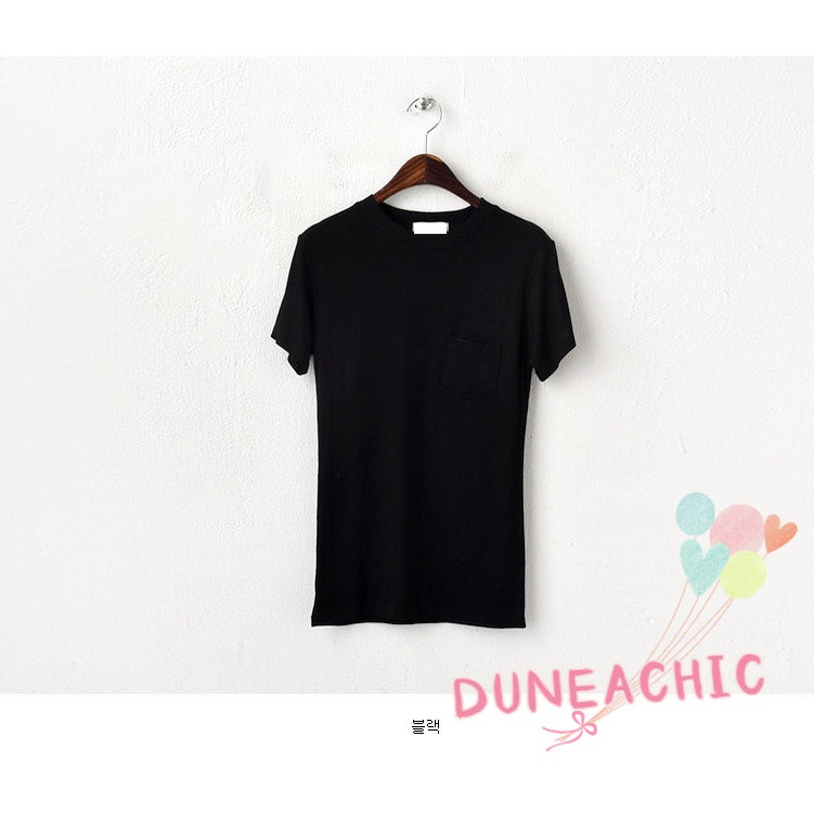 DUNEA Set Áo Thun Ngắn Tay Cổ Tròn + Quần Short Jeans Lưng Cao Thời Trang Nữ