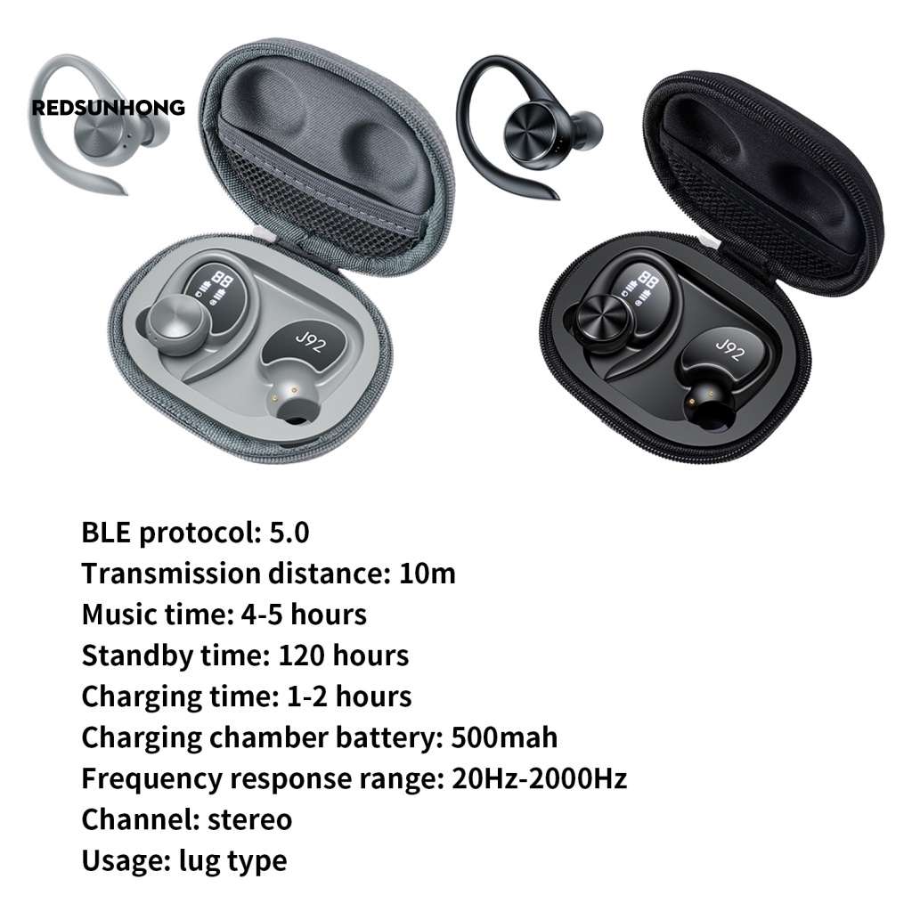 Tai Nghe Không Dây Bluetooth J92 Mega Bass Dạng Móc Vành Tai