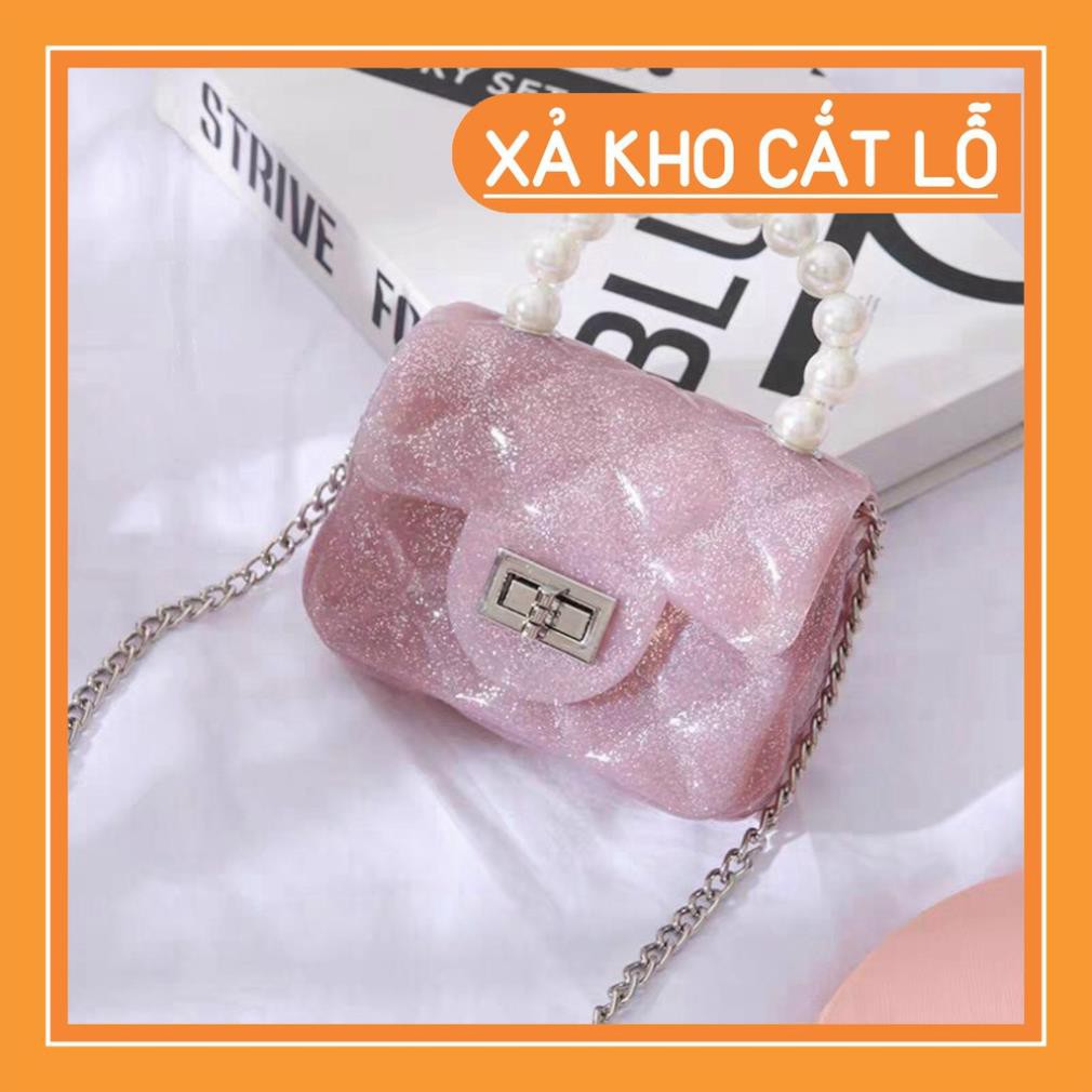 [Sẵn Hàng Giao Ngay] (giá gốc)combo 10 túi đeo chéo mini quai ngọc trai nhân tạo cho bé choi tết