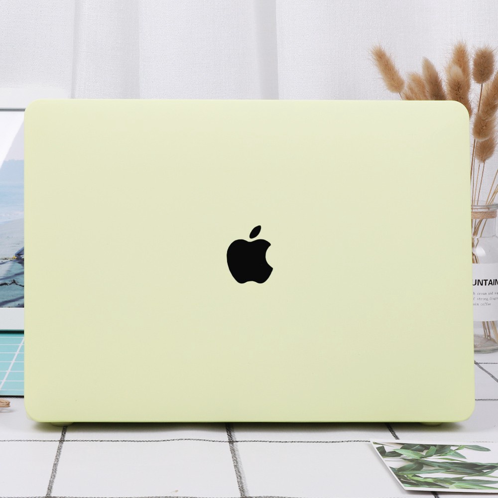 Ốp lưng bảo vệ Macbook màu Vàng Chanh cực kute (tặng kèm bộ chống gãy dây sạ+nút bịt bụi)