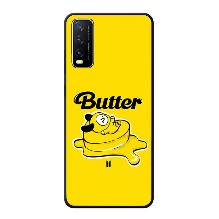 Ốp Điện Thoại Mặt Kính Hình Bt21 Bts Chimmy On The Butter P2968 Cho Vivo X60 X50 Pro V20 Se Y20