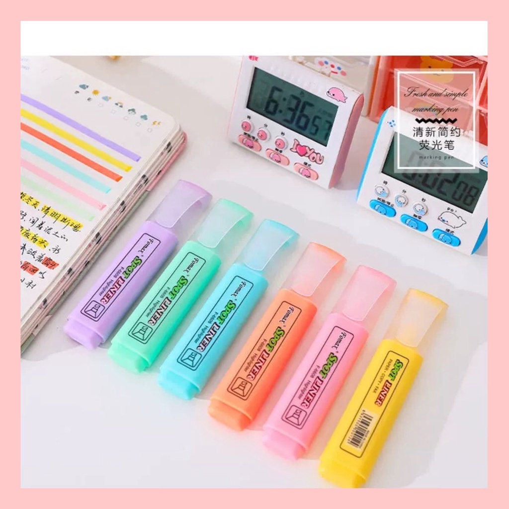[Văn Phòng Phẩm] Bút/ Viết Trang Trí Highlight màu Pastel dễ thương (Dài 12 cm) - Bút dạ quang Màu Hottrend.