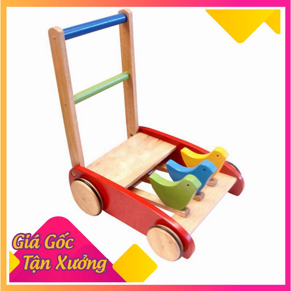 XE TẬP ĐI 3 CON CHIM BẰNG GỖ VIỆT NAM