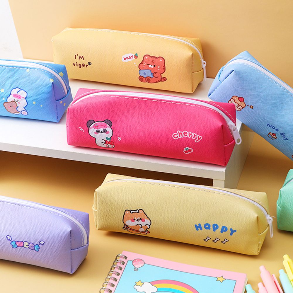 Túi Đựng Bút / Đồ Trang Điểm Đa Năng Chống Thấm Nước In Họa Tiết Hoạt Hình Động Vật Dễ Thương