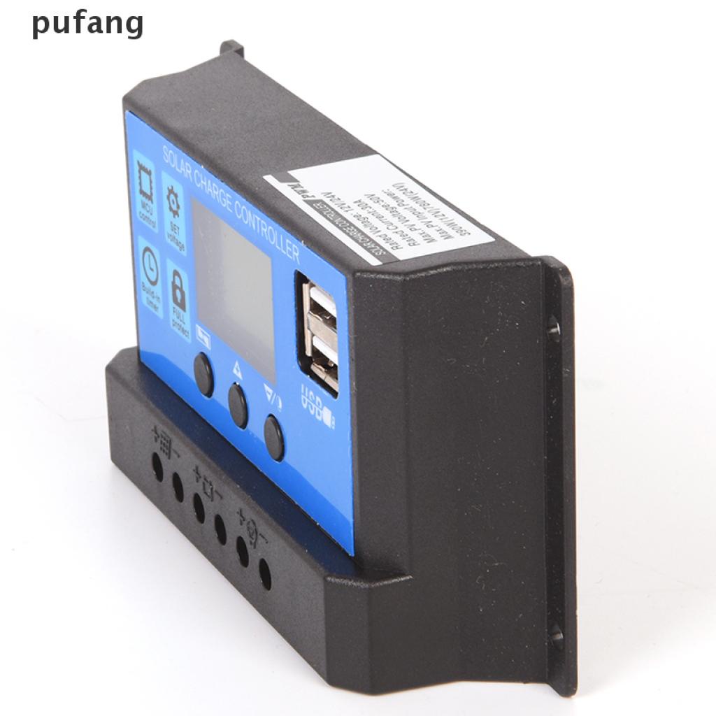 (Hàng bán chạy) Bộ điều khiển sạc pin năng lượng mặt trời 12V/24V 30A PWM LCD