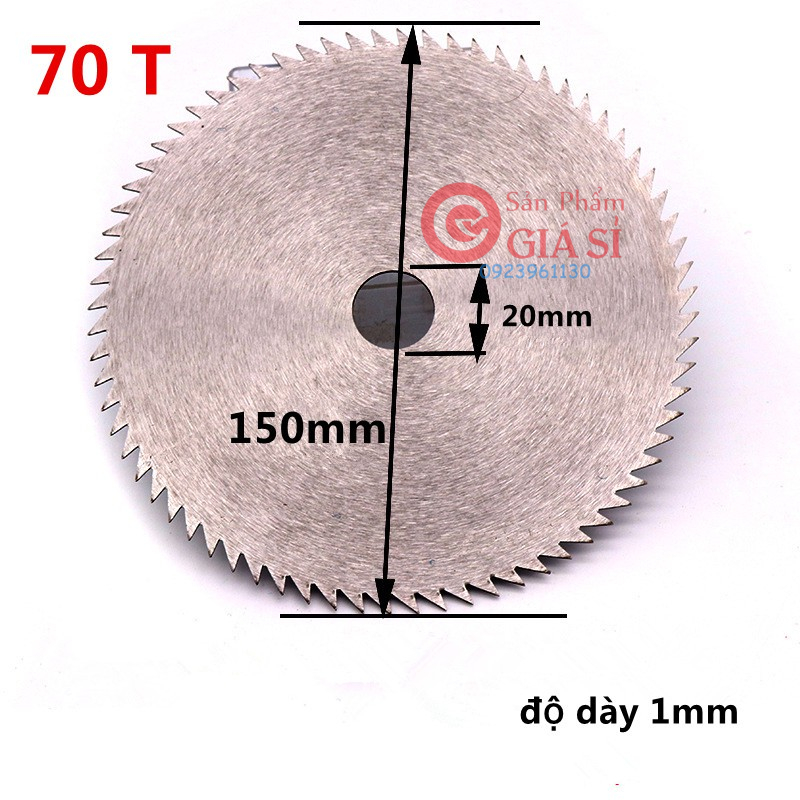 ĐĨA CƯA CẮT GỖ 150MM 70 T ( Trục :20mm) ❤️freeship❤️