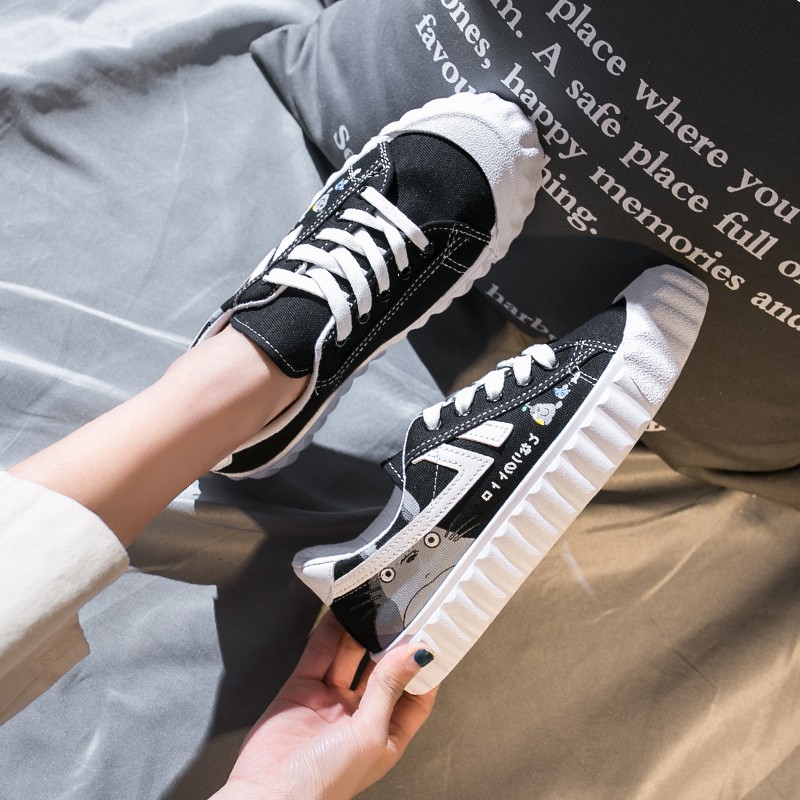 Giày Thể Thao Nữ In Hình Hoạt Hình Thời Trang Hàn Quốc - MPS151 | BigBuy360 - bigbuy360.vn