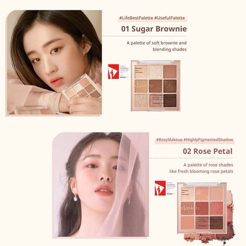 Bảng phấn mắt DASIQUE trang điểm phong cách Hàn Quốc