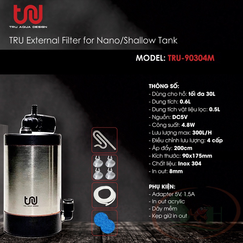 Lọc Thùng Mini TRU Inox External Mini Filter