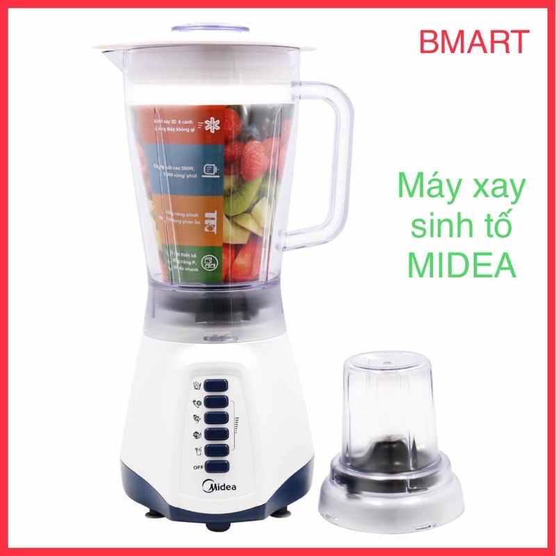 Máy xay sinh tố MIDEA MJ-BL50, (Hàng chính hãng - Bảo hành 12 tháng)