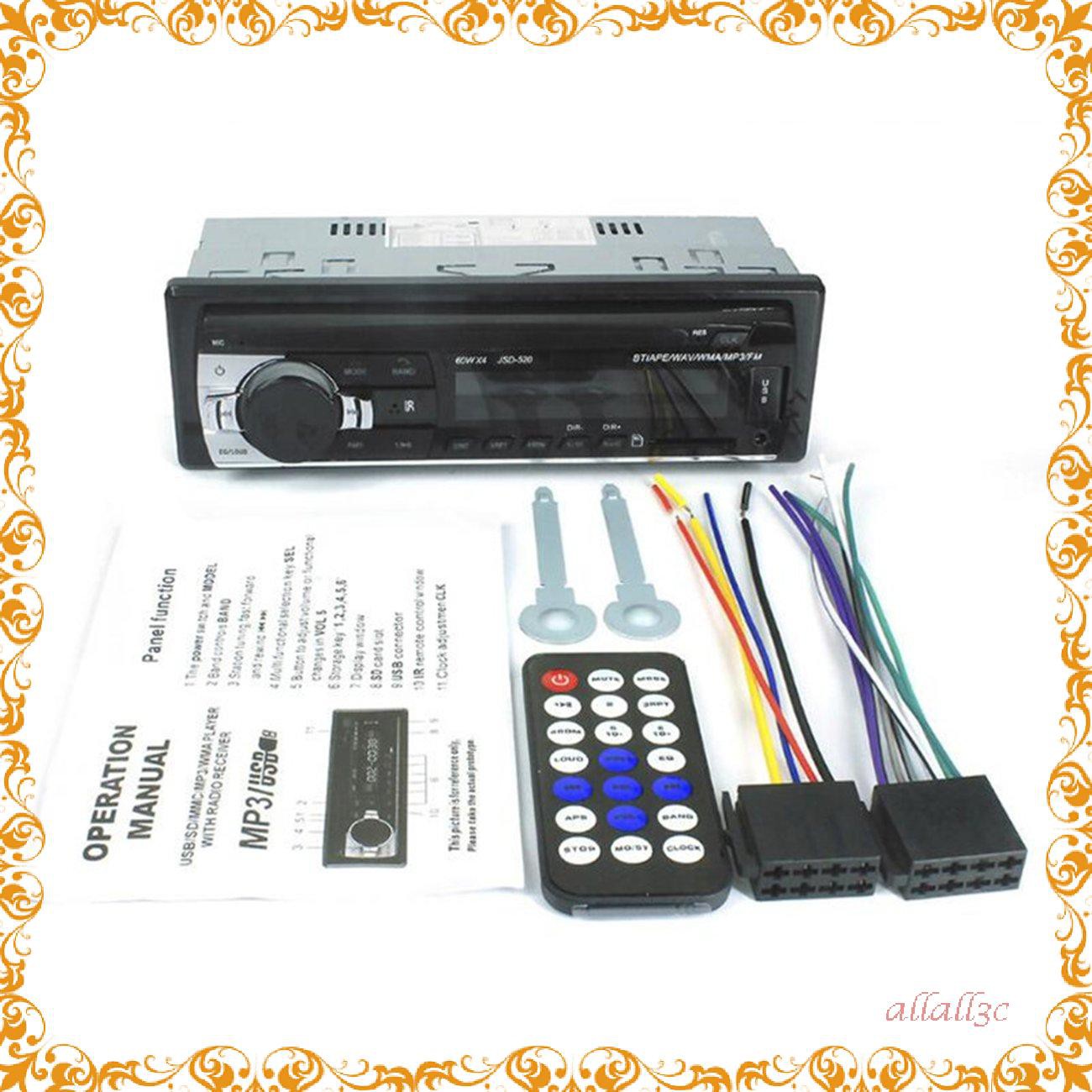 Usb Nhận Tín Hiệu Radio Fm Jsd-520 12v In-Dash 1 Din Cho Xe Hơi