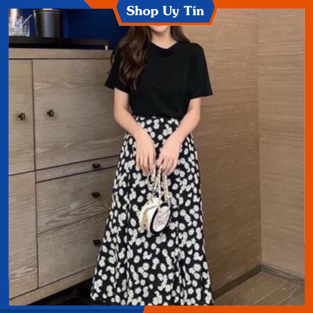 [Hàng Cao Cấp] -  Chân váy dài nữ hoa cúc mùa hè siêu xinh | BigBuy360 - bigbuy360.vn