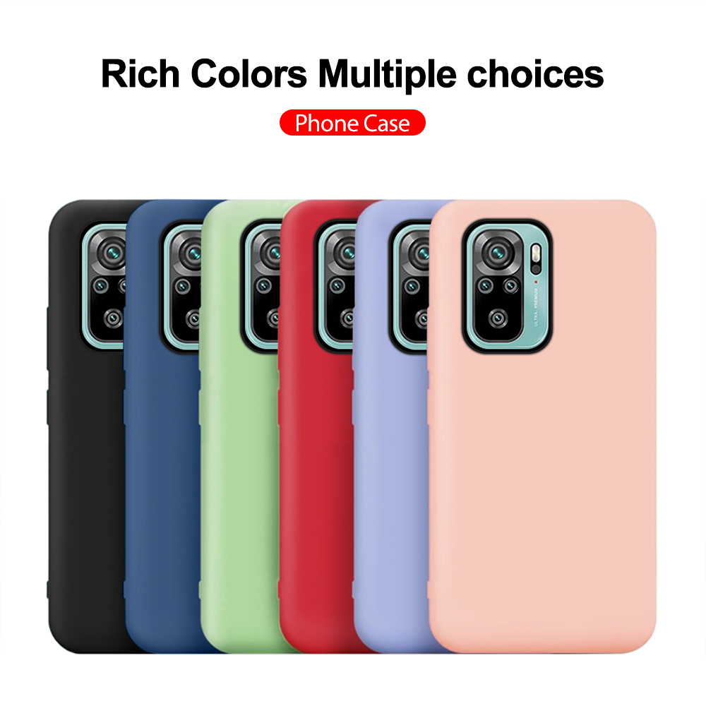 Ốp Lưng Silicone Mềm Màu Trơn Cá Tính Cho Xiaomi Redmi Note 10 Pro 10s Mi 10t Lite