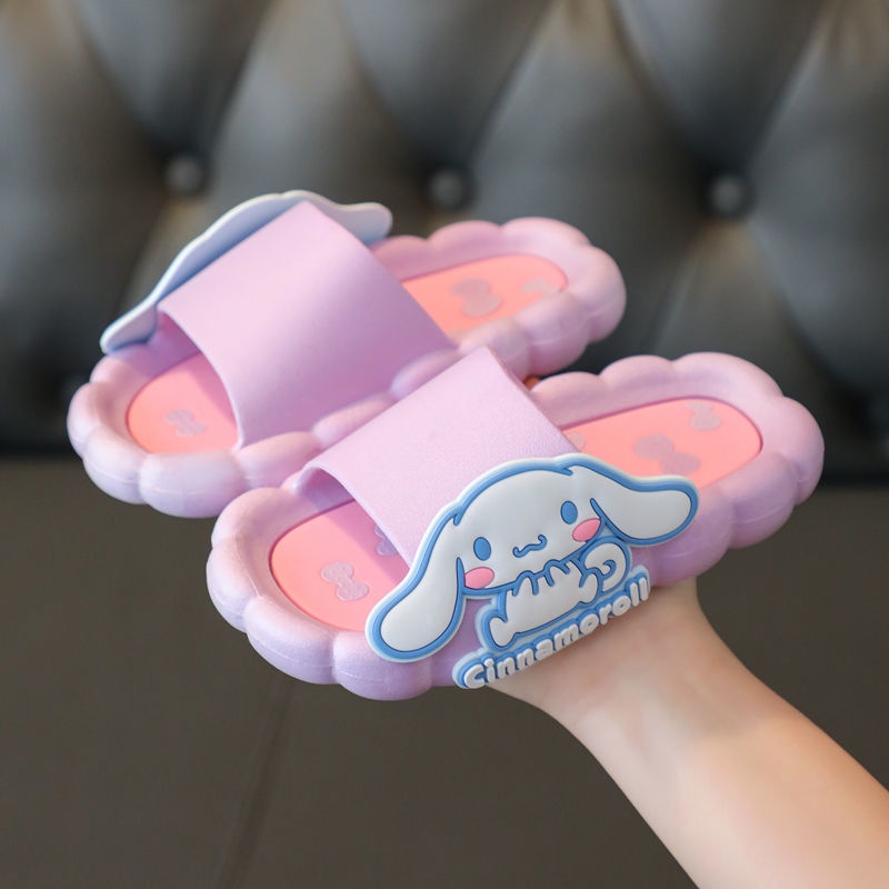 Dép Xỏ Ngón Chống Trượt Thoải Mái In Hoạt Hình Sanrio Kuromi Dễ Thương Thời Trang Mùa Hè Cho Bé Gái