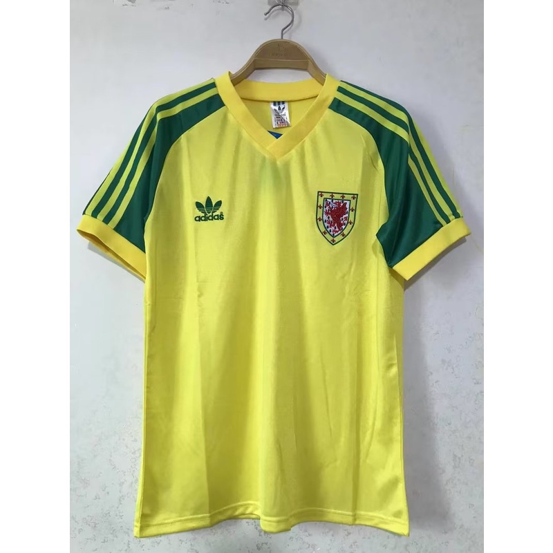 Áo Thun Thể Thao Tay Ngắn Mau Chóng Khô Ráo Phong Cách Đội Tuyển Wales 1982