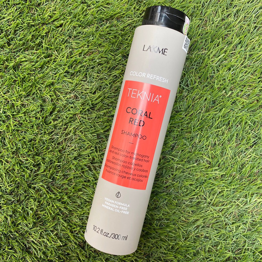 Dầu gội dưỡng màu tóc nhuộm (MÀU ĐỎ) LAKME Coral Red Shampoo 300ml