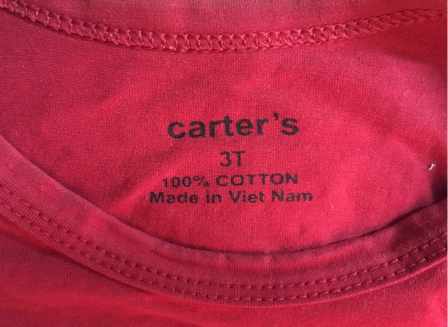 Áo thun trơn cổ tròn Carter's cho bé ( Đen +Đỏ)