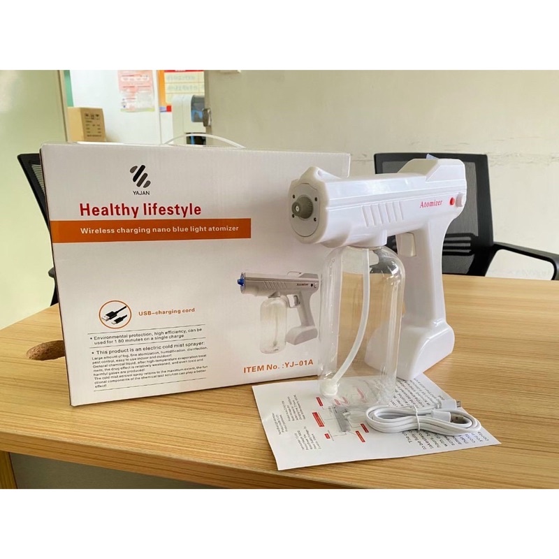 💥Súng Xịt Khử Khuẩn K5/Atomizer - Máy Diệt Khuẩn Cầm Tay,Súng Xịt Khử Khuẩn Nano 8 LED