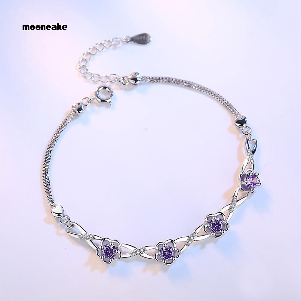 Lắc tay thiết kế hoa mận Vintage cho nữ