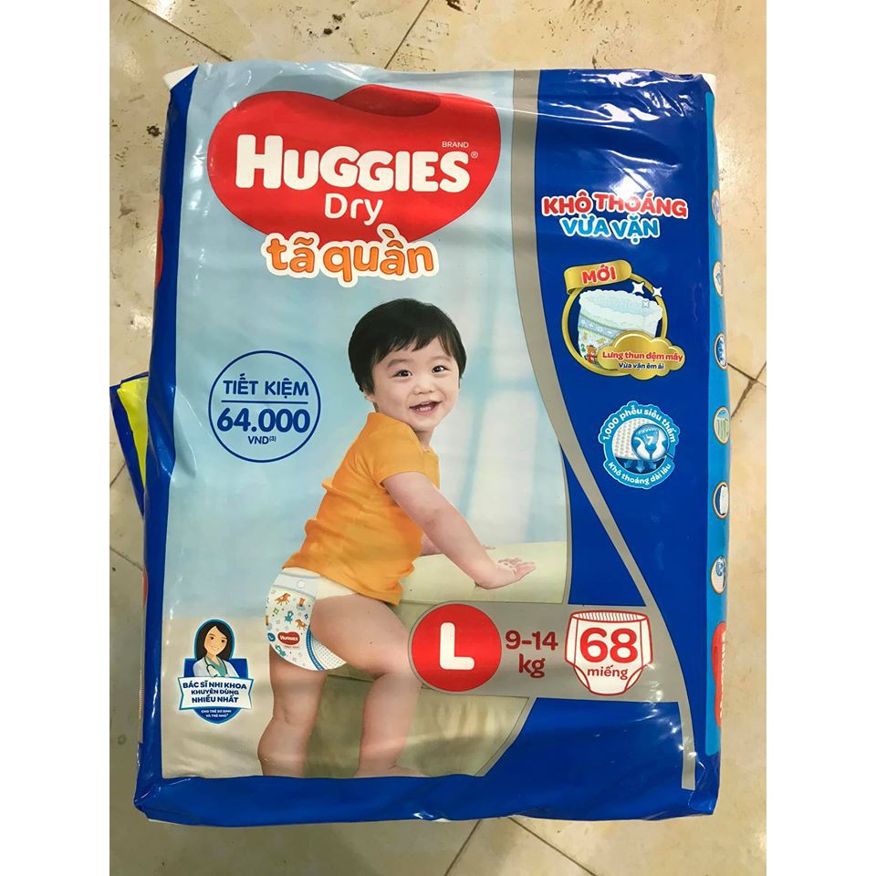 Bỉm quần Huggies Pant Super Jumbo M74/L68/XL62