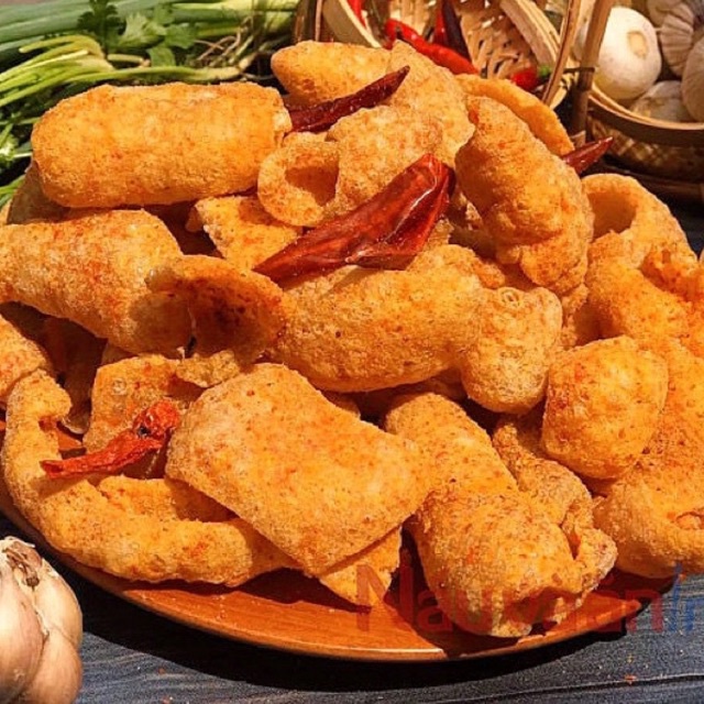 Da heo chiên giòn tỏi ớt/mắm hành hũ 150gram