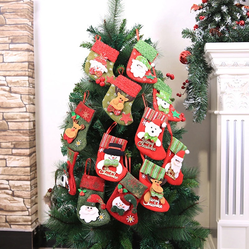 Tất Đựng Quà Giáng Sinh / Năm Mới Trang Trí Cây Thông Noel