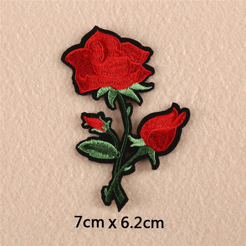 8 miếng vải thêu trang trí hình hoa xinh xắn