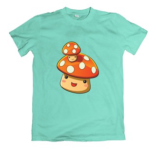 Áo thun in hình nấm con và nấm mẹ dễ thương