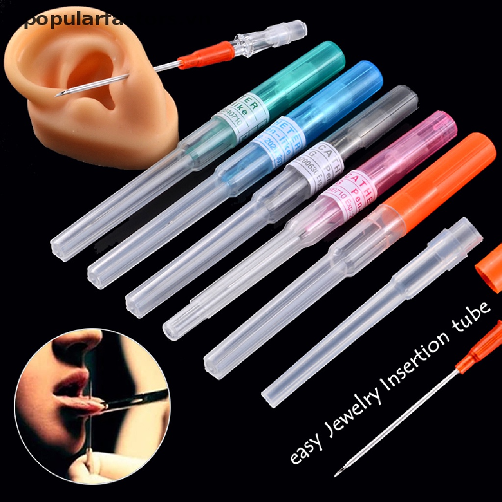 Bộ Kim Xỏ Khuyên / Tai / Cơ Thể Hình Xăm Độc Đáo Tiện Dụng