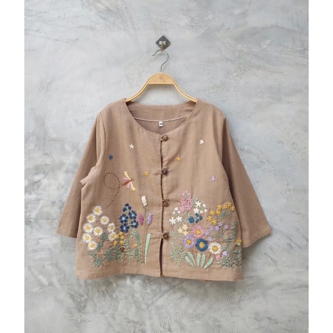 Áo linen thêu