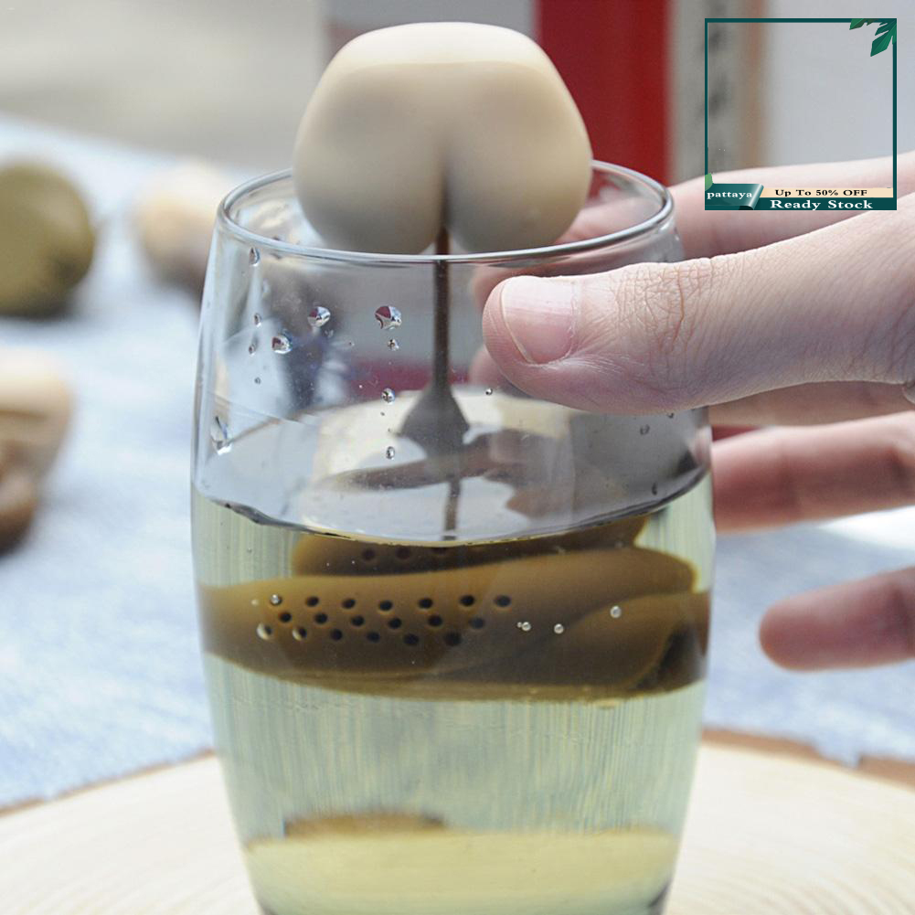 CFYP_Poo Turd Shape Silicone Tea Strainer Filter Infuser Prank Trick Props Drink Tool