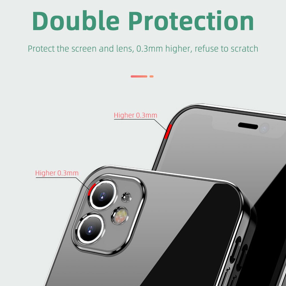 Ốp điện thoại Essager TPU mềm mặt lưng trong suốt siêu mỏng cho iPhone 12 Pro Max Mini ốp điện thoại