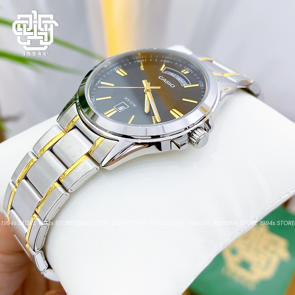 Đồng hồ nam Casio MTP-1381 / MTP-1381G-1A dây thép chính hãng