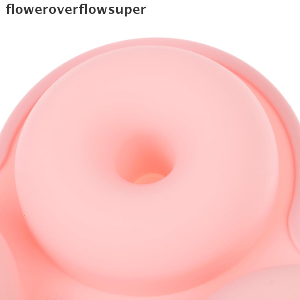 Bộ 4 Khuôn Silicone Làm Bánh Donut Chống Dính Kèm 4 Khuôn Làm Bánh Donut