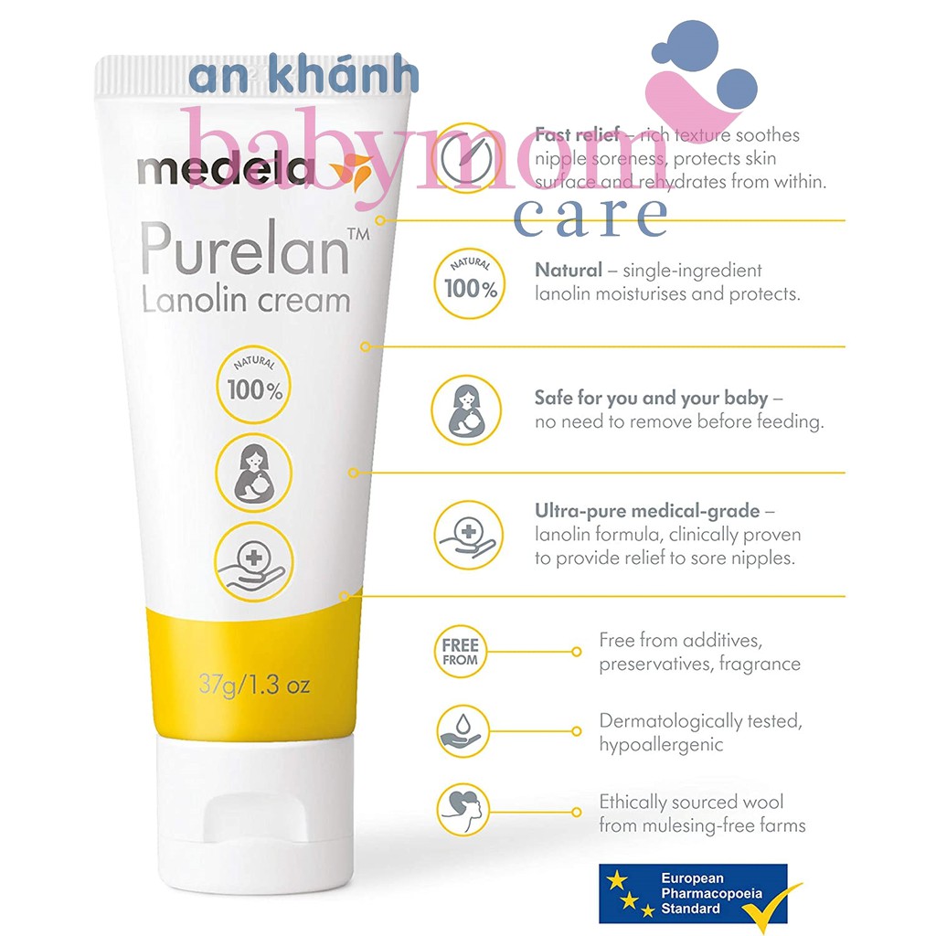 Kem bôi nứt đầu ti purelan 37g, Tender Care Lanolin 56,7g, Earth mama organic 60ml