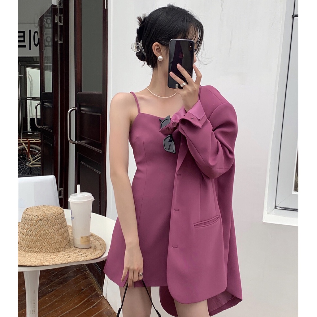 Đầm Hai Dây Đơn Giản Xuân Hè 50111