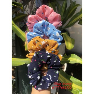 Cột tóc vải in hoa - ? Dây cột tóc mẫu #Scrunchies