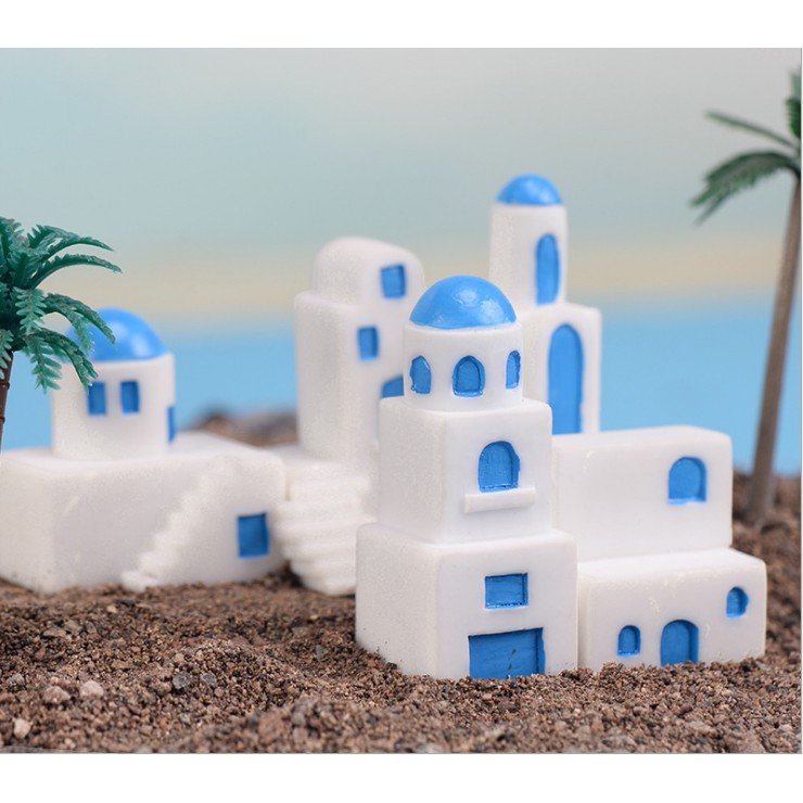 Tiểu cảnh - Nhà thành phố biển·làm tiểu cảnh terrarium/ mô hình trang trí