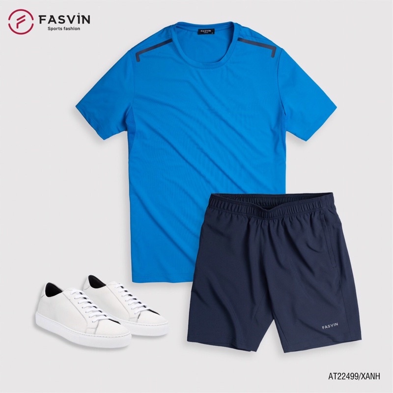 Bộ quần áo thể thao nam Fasvin AT22499. cộc tay cổ tròn vải mềm nhẹ co giãn tốt