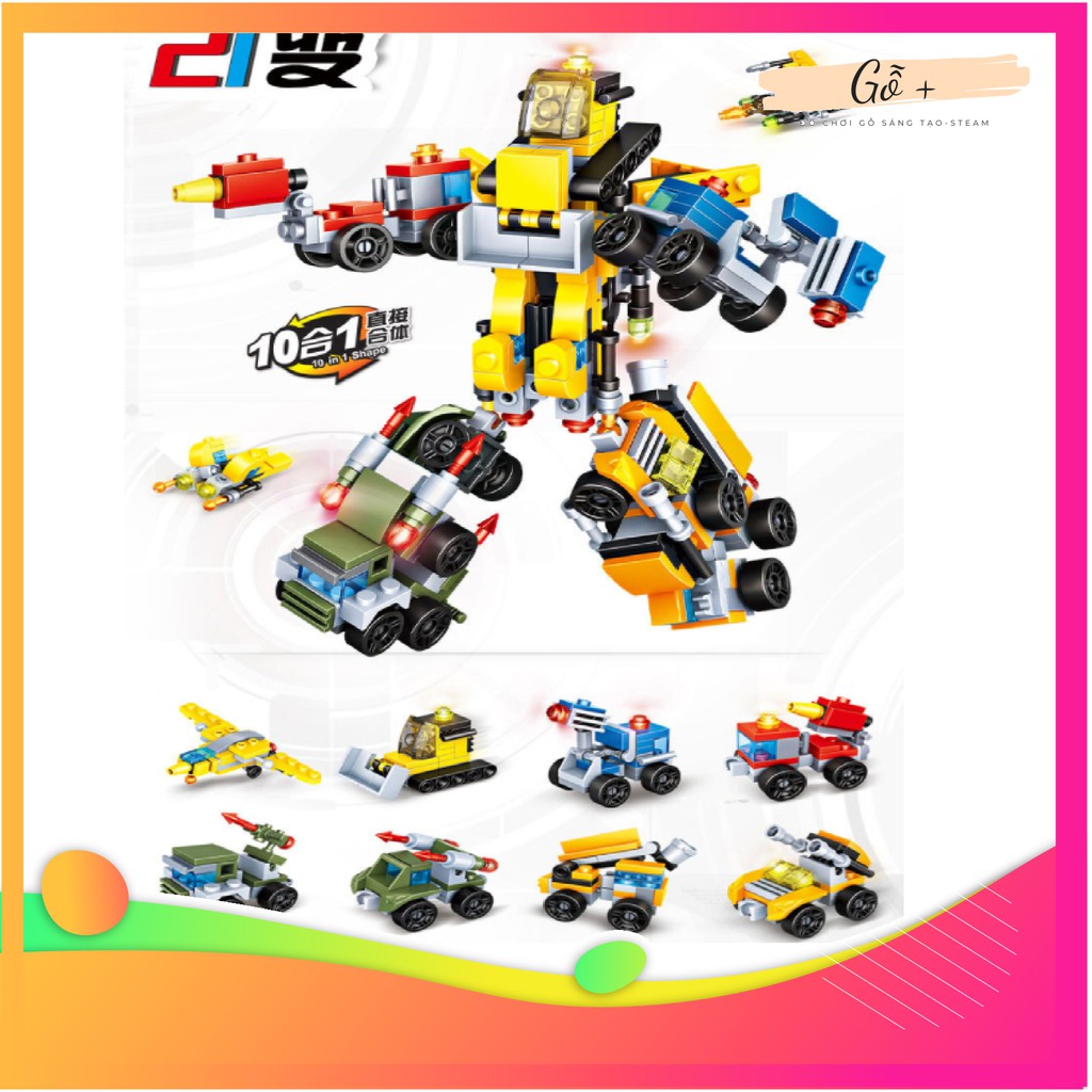 Đồ Chơi LEGO 10 Ô tô Lắp Ghép Thành Robot