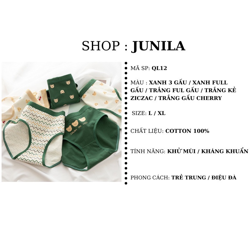 Quần lót nữ cotton cao cấp kháng khuẩn hoạt hình cute QL12 | BigBuy360 - bigbuy360.vn