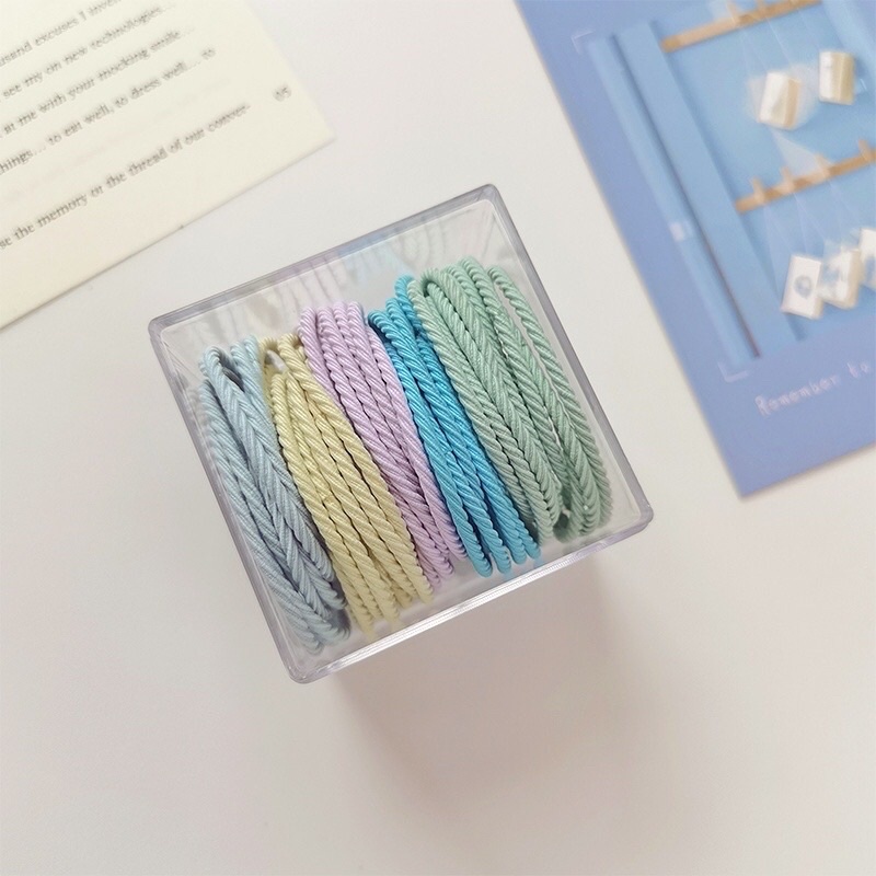 Set 50 Dây chun buộc tóc Hàn Quốc sỉ lẻ làm quà tặng Qiqishop