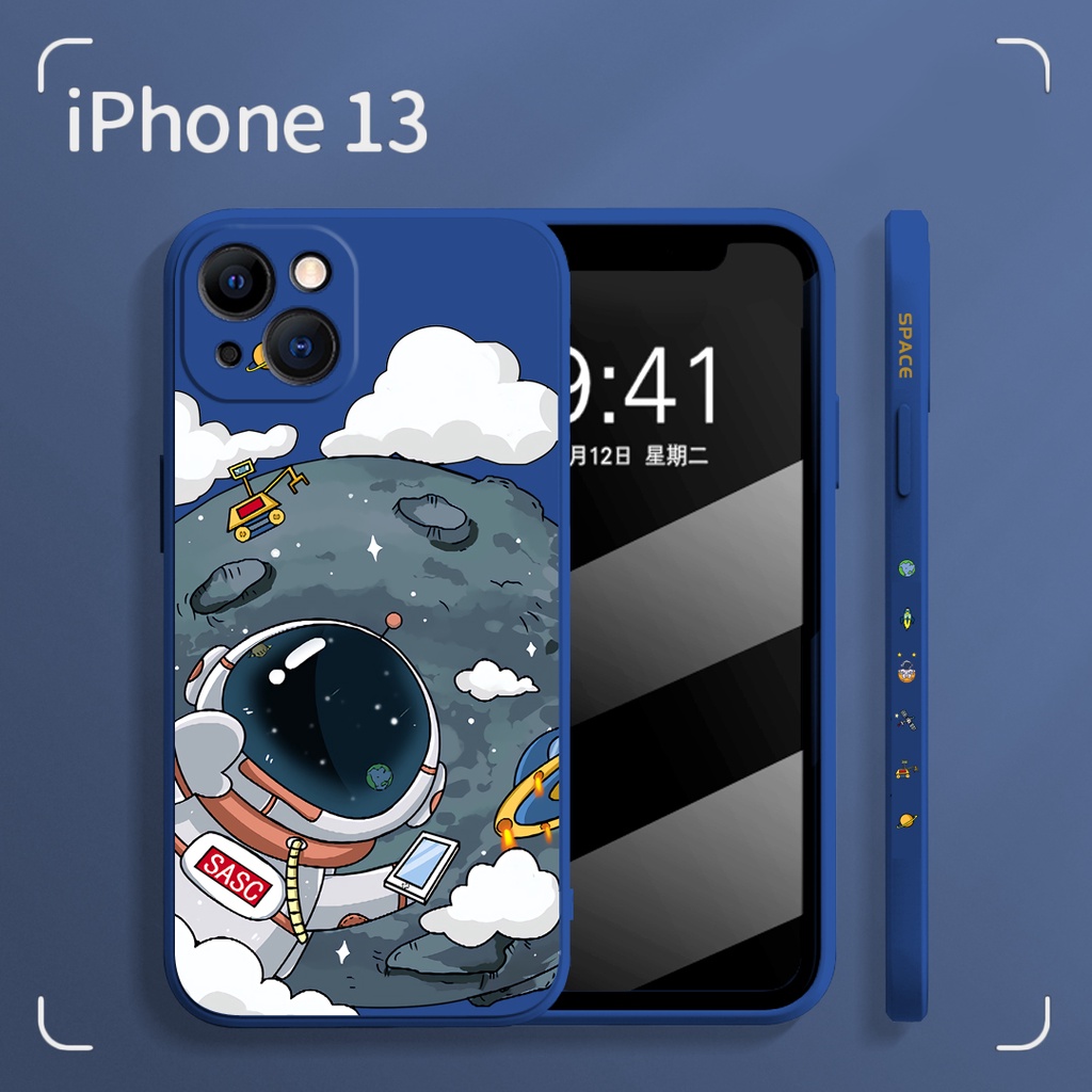 Ốp Điện Thoại Mềm Chống Sốc Hình Phi Hành Gia Cho iPhone 12mini 13 mini 11pro 6 plus 6s plus xs max 11pro iPhone xr