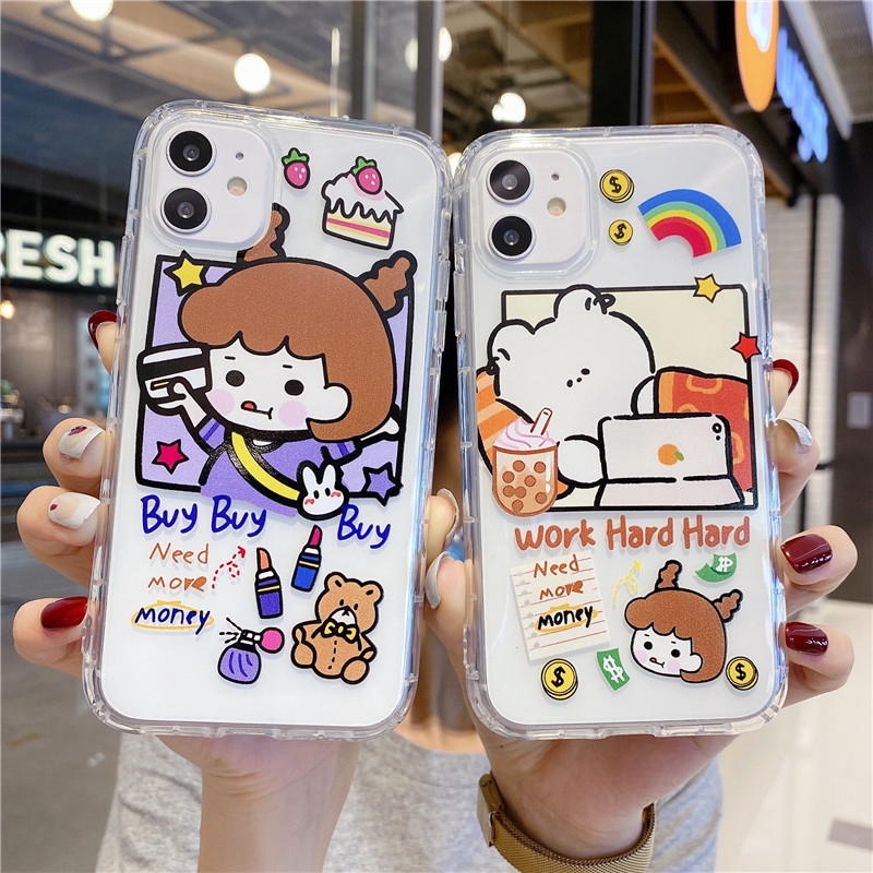 🎄 Ốp iphone - Ốp lưng Work hard and Buy trong 5/6/6s/6plus/6s plus/7/8/7plus/8plus/x/xs/xs max/11/11pro max 🆅🆄🅰 🅿🅷Ụ 🅺🅸Ệ🅽